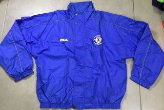 Vtg Mens Fila 2000 Cruz Azul Sz L Large Blue White Soccer Training Jacket Jersey