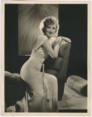 Lovely Art Deco Glamour Girl Jean Fenwick Vintage 1930s Large Cs Bull Photograph