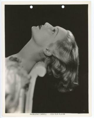 Icy Blonde Madeleine Carroll 1934 Otto Dyar Art Deco Glamour Photograph
