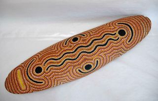 Vintage Painted Warlpiri Aboriginal Shield Lajamanu Nt 1987 Artist Myra Herbert