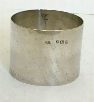 Antique Sterling Silver Serviette Napkin Ring 1918 2