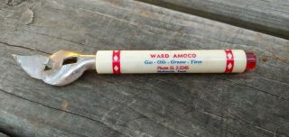 Vtg Ward Amoco - American Gas & Oil Company 2 - Way Can & Bottle Opener