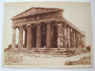 Temple Of Concordia Agrigento Sicily Italy By Von Gloeden 1900s Salt Print Photo