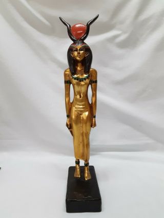 Agi Artisans Guild International Egyptian - Hathor Goddess Statue 11 3/4 " Tall