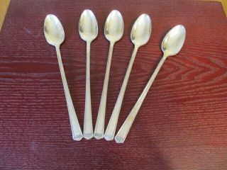 Is Anniversary Set Of 5 Iced Tea Spoons 1847 Rogers Bros Silverplate Flatware A