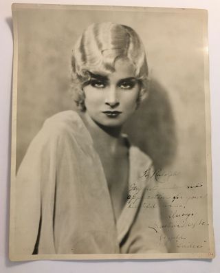 Christine Maple Signed Headshot Ziegfeld Follies Showgirl 1920s Hollywood Photo
