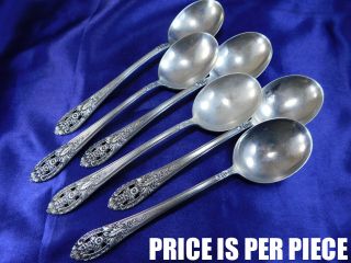 Fine Arts Crown Princess Sterling Silver Cream Soup Spoon -