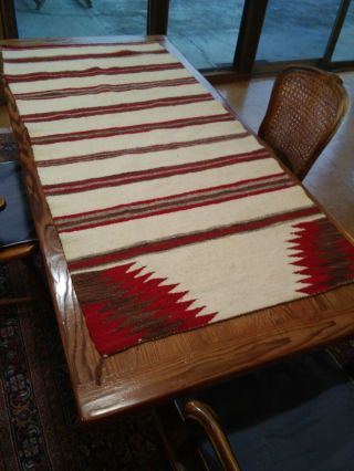 Vintage Navajo Hand Woven Rug Saddle Blanket 64” X 31”