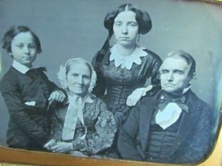 Looking Victorian Family 1/2 Plate Daguerreotype Photograph