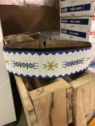 Antique Native American Beadwork Belt