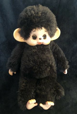 Rare Vintage Monchichi Monkey Plush Doll 18 " Sleepy Eyes