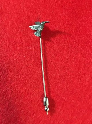Vintage James Avery Sterling Silver Hummingbird Bird Lapel Pin Stickpin Retired