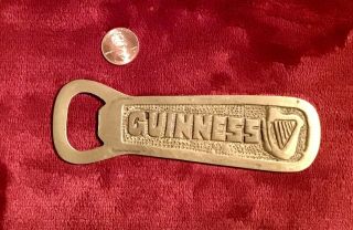 Vintage Heavy Metal Brass Bronze Guinness Bottle Opener 5”