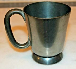 Good Looking Vintage Pint White Metal On Copper Ale Pot C Early 20th Century