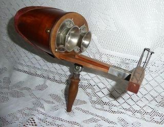 Patented 1895 H.  C.  White Mahogany Deluxe Stereographoscope Stereoscope