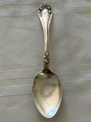 Antique Sterling Silver Rw&s Wallace Rose Pattern 6 " Monogrammed Spoon " S "