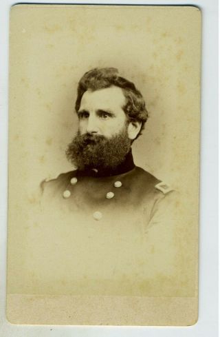 Cdv - Civil War Era Officer – Gutenkunst Phila Photo Backmark