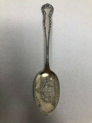 Durgin Sterling Silver Souvenir Spoon Court House Neligh Nebraska