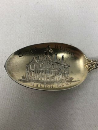 Durgin Sterling Silver Souvenir Spoon Court House Neligh Nebraska 2