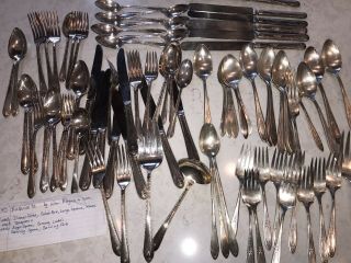 Vintage Silverplate Wm Rogers And Community Plate Flatware