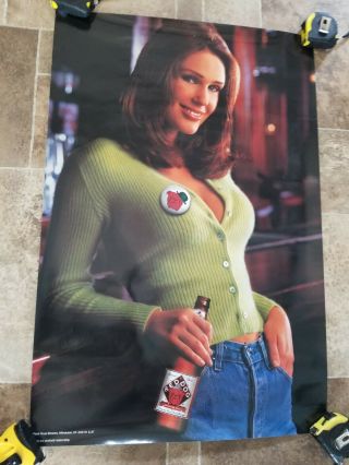 (vtg) Red Dog Beer Sexy Girl Poster Miller Beer Brewery Man Cave Game Room