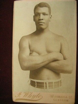 Rare Victorian Cdv Photograph Of A Black Prize Fighter / Bare Knuckle