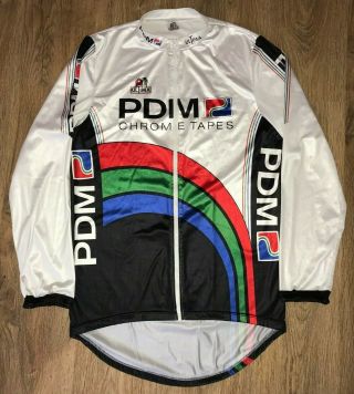 Pdm Ultima Rare Vintage Long Sleeve Cycling Jersey Jacket Size 3 (m)