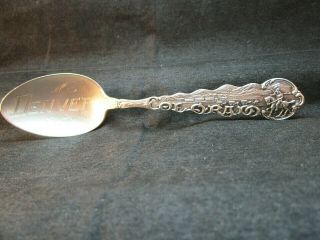 Full Size Antique Sterling Silver Souvenir Spoon - Great Detail Denver Colorado