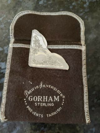 Vintage Gorham Sterling Silver.  925 Book Mark With Bag