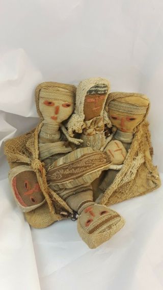 Peruvian Burial Chancay Dolls Cloth Birthing Dolls