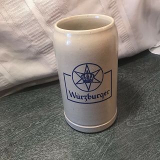 Vintage German Wurzburger Stoneware Beer Stein Mug 1 Liter