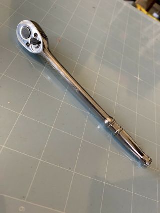Rare Vintage Snap Ontml70a 1/4 " Body Chrome Ratchet With 3/8 " Drive