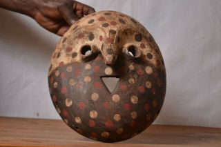 African Tribal Art,  Lega Mask From Drc Region Du Kasai Orientale.