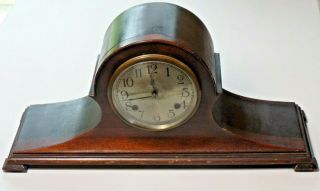 Vintage Haven Clock Company Mantle Clock Wind Up No Key Wood Case