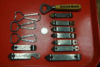 13pc Old Baltimore Brewery Bottle Openers Queen City,  Arrow Gunther National Etc