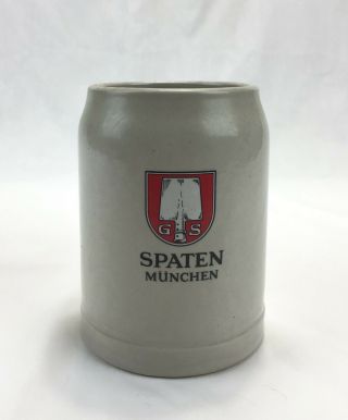 Spaten Tankard Munchen Brewery 0.  5l Glazed Ceramic Beer Stein Germany