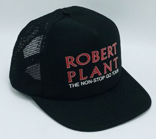 Vintage 1988 Robert Plant The Non - Stop Go Tour Snapback Baseball Hat Trucker 80s