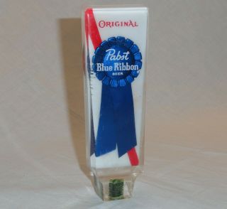 Imperfect Vintage Pabst Blue Ribbon Beer Tap Knob Handle Clear Pbr B Breweries