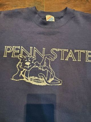 Vtg Penn State Nittany Lions Crewneck Sweatshirt Xl Made In The Usa Football