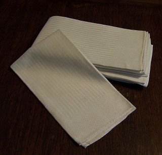 10 Matching Vintage White Irish Linen Hand Towels,  22 " X28 ",  Mono " S "