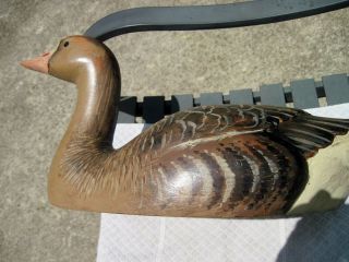 Vintage Large Hand Painted,  Wood Carved Sarreid Ltd.  Wood Duck Or Goose
