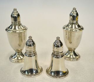 Two Vintage Duchin Sterling Weighted Salt And Pepper Shakers