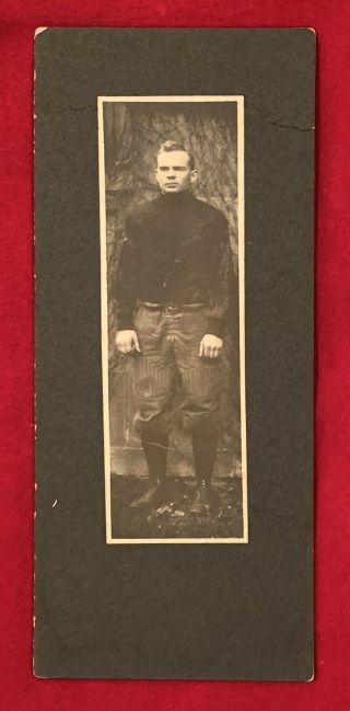 Antique Circa 1900 University Of Chicago Football Player Cabinet Photo Early Old