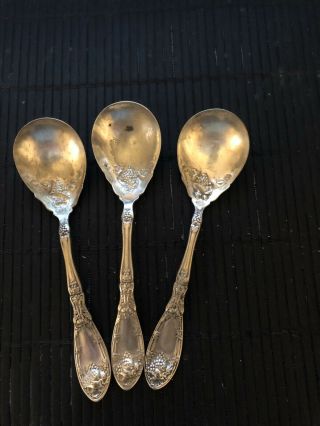Rogers Silver Co Set Of Three Matching Sugar Jam Spoons