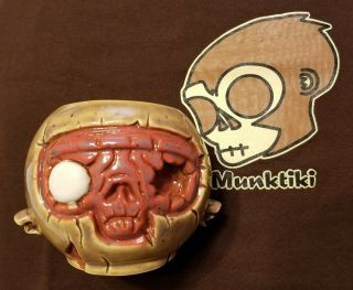 Munktiki Zombie Munk - E Head Brown N Red Tiki Mug 2009 Halloween Unnumbered