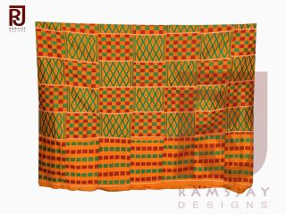 Kente Handwoven Cloth Ghana Fabric Asante African Textiles African Art 6 Yards