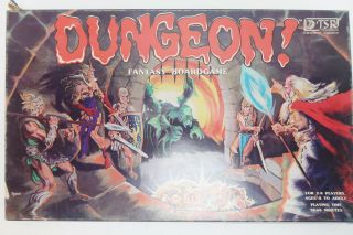 Vintage Dungeon Fantasy Board Game 1980 Tsr The Game Wizards Dragons Spells