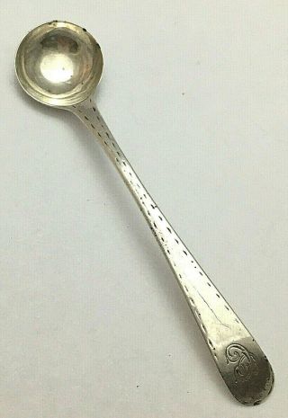 Antique Georgian Sterling Silver Condiment Sauce Spoon C1800