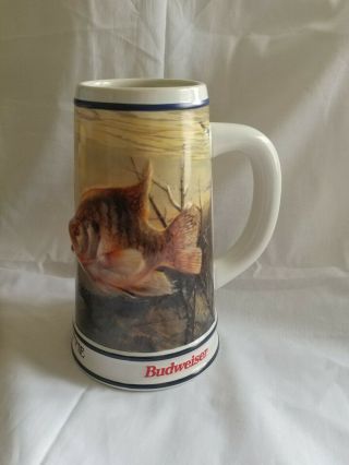 Budweiser Anglers Edition Crappie Stein Series 1999