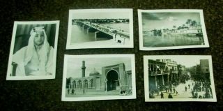 5 X 1946 Baghdad Iraq Old Photographs The King Of Iraq Al Rashid Street Bridge